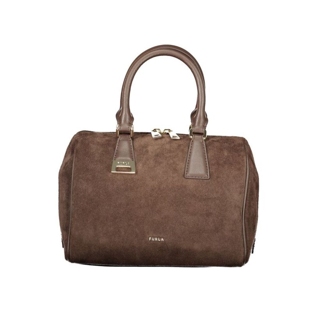 Furla Brown Leather Women's Bag with Women's Handles